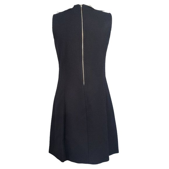 BNWT $850 Axara Paris Black White Ruffle Pockets Formal Short Cocktail Dress 38 - Picture 5 of 9